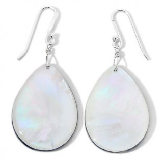 Sally C Treasures White Shell and Blue Sodalite Reversible Earrings at