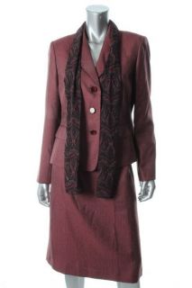 Evan Picone NEW Elizabeth Pink 2PC Lined Three Button Jacket Skirt