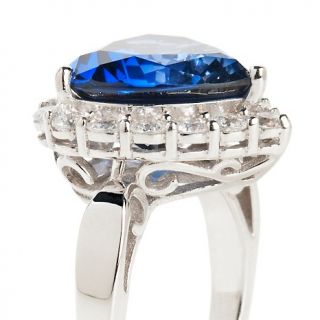 96ct Created Sapphire Sterling Silver Heart Ring
