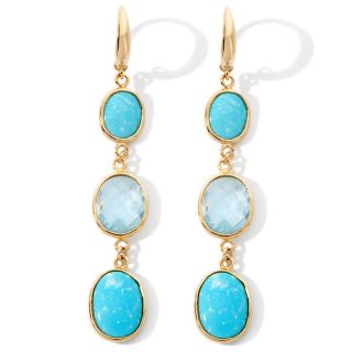 Heritage Gems White Cloud Turquoise and Sky Blue Topaz Vermeil