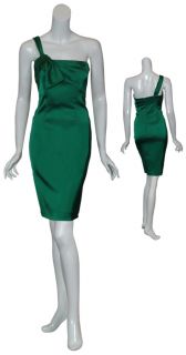David Meister Emerald Green Stretch Eve Dress 6 New