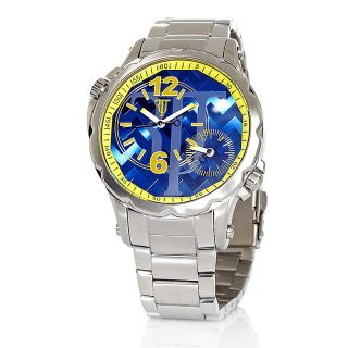 174 305 timepieces by randy jackson men s blue and yellow bracelet