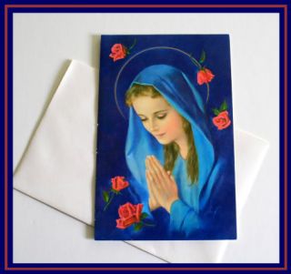 Unused Vintage Catholic Religious Greeting Card ✿ Get Well Soon
