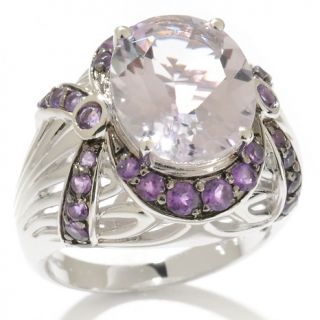 168 572 victoria wieck 3 88ct pink and purple amethyst swag frame ring
