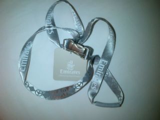 Fly Emirates Airlines Silver Edition Collectable Flight Lanyard UAE