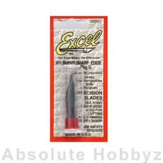 Excel No 11 Blades for Exacto Racers Edge Hobby Knife EXL20011