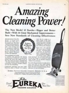 1927 Eureka Vacuum Cleaner Electric Model 10 Appliance