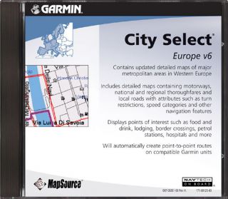  Garmin MapSource City Select Europe V6 CD ROM