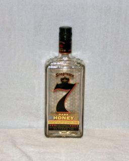 Seagrams Seven 7 Dark Honey Whiskey Empty Bottle