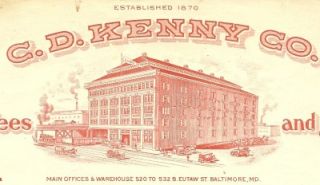 1928 Letter C D Kenny Co Teas Coffees Indianapolis