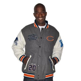 193 158 g iii nfl vintage varsity jacket with leather sleeves bears