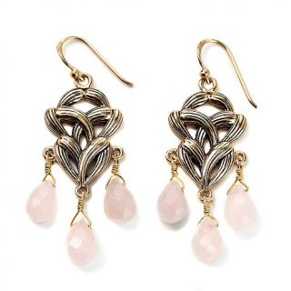 200 746 studio barse studio barse bronze rose quartz drop earrings