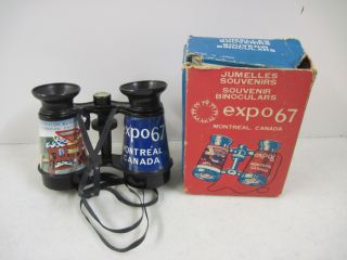 Vintage Worlds Fair Expo 67 Souvenir Binoculars Montreal