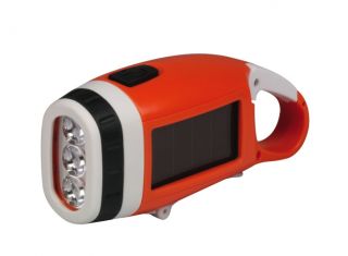New Energizer Solar LED Flashlight Carabiner Crank Light Nimhi Battery