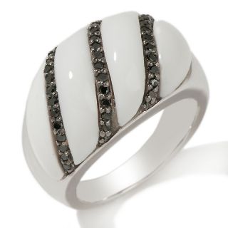 110 209 victoria wieck carved white agate and black diamond ring note