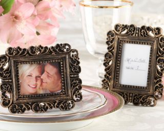  Antique Gold Place Card Holder/Photo Frame Favors  Wedding/Anniversary