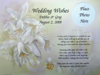 Personalized Wedding Wishes Poem Gift for Bride Groom