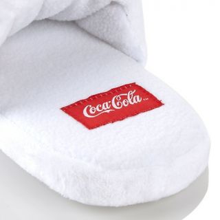 Coca Cola Polar Bear White Plush Embroidered Slippers