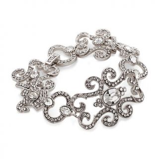 201 935 heidi daus georgian lace silvertone crystal bracelet rating be