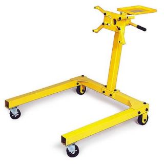 Engine Stand 4 Leg Weight Cap 1250lb Rotates 360 Degrees Steel Yellow