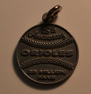 1979 Baltimore Orioles 25th Anniversary Key Chain Pendant