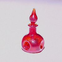 Mini Handblown Ferenc Albert Ruby Pinch Perfume Bottle