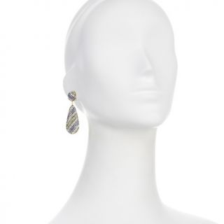 AKKAD AKKAD St. Tropez Crystal Stripe Goldtone Drop Earrings