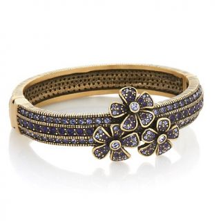 226 183 heidi daus polished posey crystal accented bangle bracelet