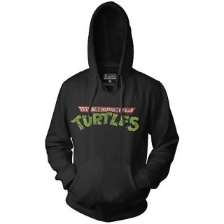 Teenage Mutant Ninja Turtles Logo Black Hoodie