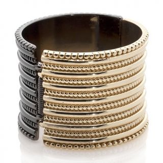 208 269 hot in hollywood 2 tone wide hinged bangle rating 1 $ 29 90 s