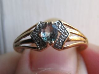   Gem 16ct Natural ALEXANDRITE DIAMOND Engagement Ring 10k Y Gold NRSV
