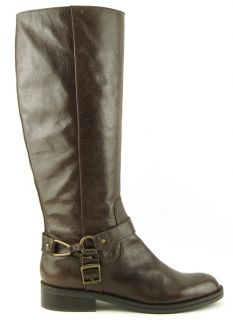 Enzo Angiolini Saul Brown Womens Designer Riding Knee High Boots 10
