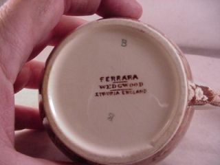 Antique Wedgwood Ferrara Brown Transferware Cream Pitcher Creamer Nice