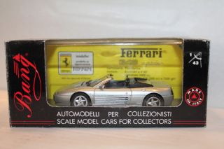 BANG #8009 Ferrari 348 Spider metallic gray 143 scale model (Made in