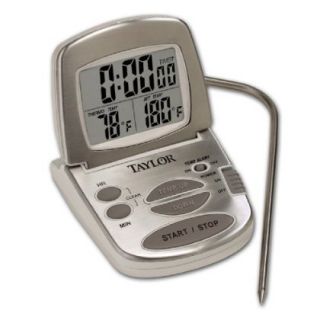 Taylor 1478 21 Digital Thermometer Celsius, Fahrenheit Reading   Clock