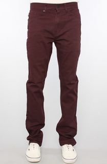 Fourstar Clothing The Collective Slim Fit Pants in Dark Plum Wash