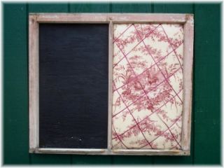 Antique Window Pink Shabby Chalk Bulletin Board Combo
