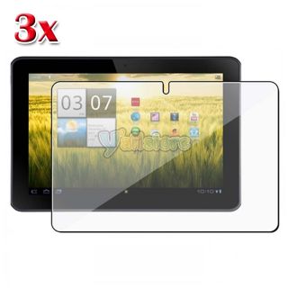 3X New Clear LCD Screen Protector for 10 1 Acer Iconia Tab A200
