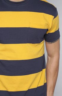 10 Deep The Striped Pocket Tee in Yellow