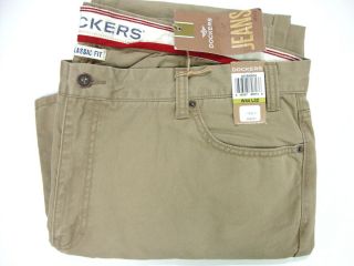 Dockers D3 Classic Fit Khaki Jeans 5 Pocket in Multiple Sizes New w