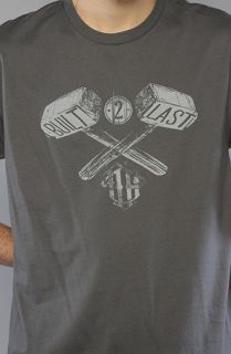 Under Two Flags The Hammer Tee in Charcoal