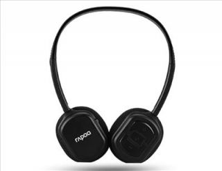 Black Rapoo H1000 High Fidelity 2.4G USB Wireless Headphone with Mic