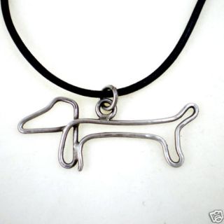 Weiner Dog / Dachshund / Sausage Dog Sterling Silver Pendant