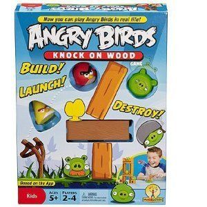 Angry Birds Board Family Fun Game Set Toy Knock On Wood Build 2 4