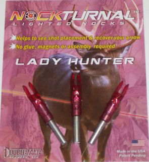 Nockturnal Lighted Archery Arrow Nock Turnal Size x 3 PK Women Lady