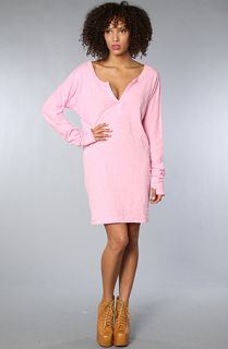 Sauce The Henley Dress in Pink Concrete