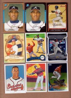 Yunel Escobar 44 Card Lot 14 Different Cards Blue Jays Braves 2005