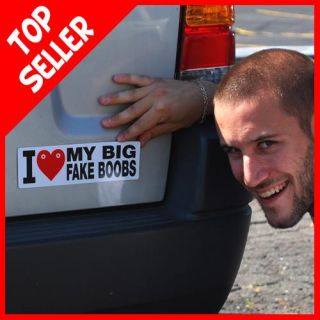 love my big fake boobs prank bumper magnet measures 8 x 2 75 inches