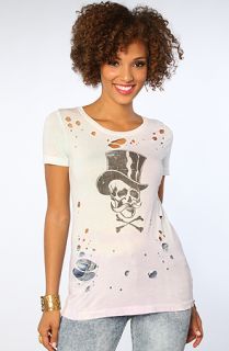 Chaser The Tophat Skull Tee in Tie Dye
