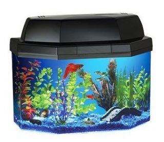 Gallon Fish Tank Aquarium Kit + Hood, Light, Filter & Cartridge